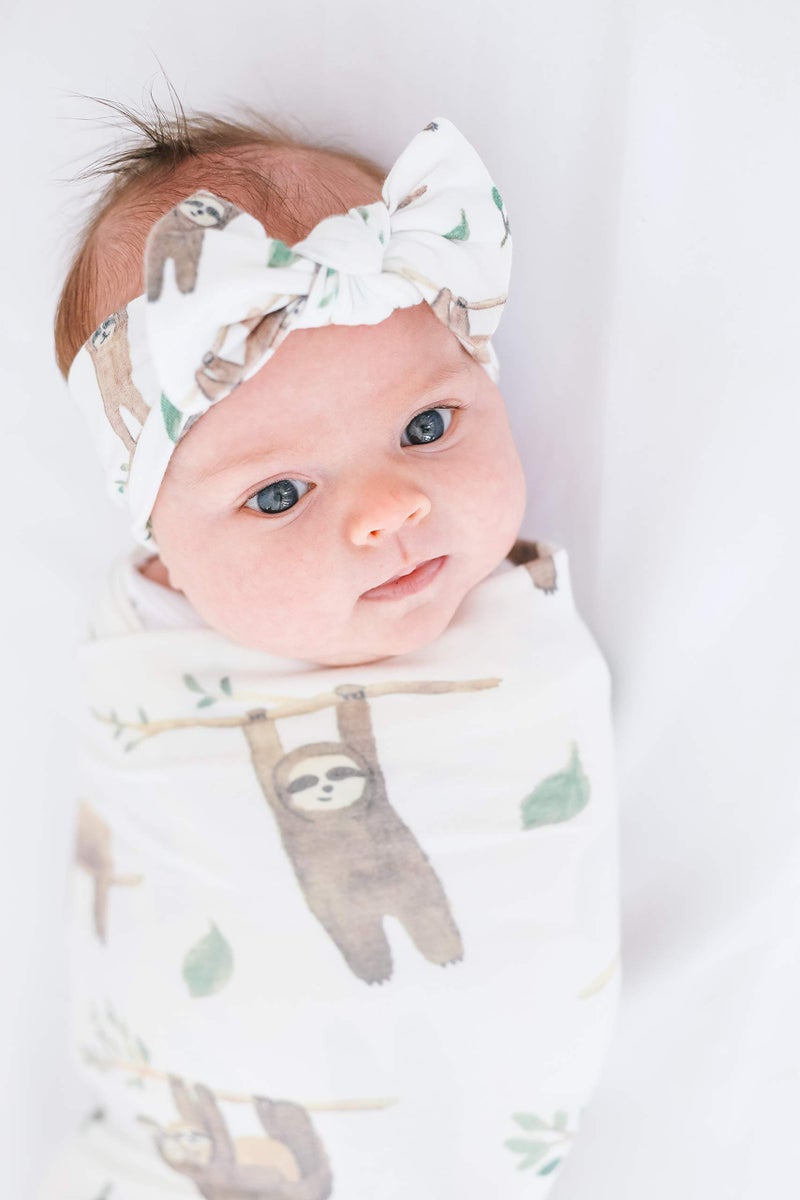 Copper Pearl Baby Bows: Stylish Headbands for Baby Girls, Premium Soft and Stretchy Baby Headbands, Perfect for Newborns, Trendy Designs - Noah - Image 4